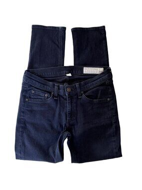 Rag & Bone Women's Coal Skinny Jeans Size 26 Button Fly Cotton Denim Designer